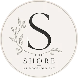 The Shore at Mockhorn Bay circular logo with S